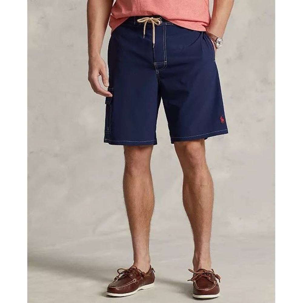 Polo Ralph Lauren Mens Navy Blue Board Shorts Swim Trunks Pony Logo Small